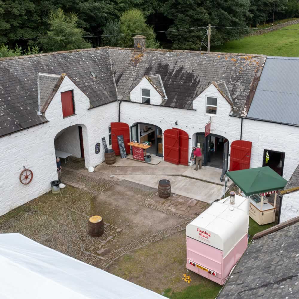 Birds eye view of Glenlair Steading